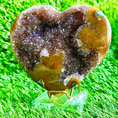 Amethyst Heart-Shaped Display Crystal