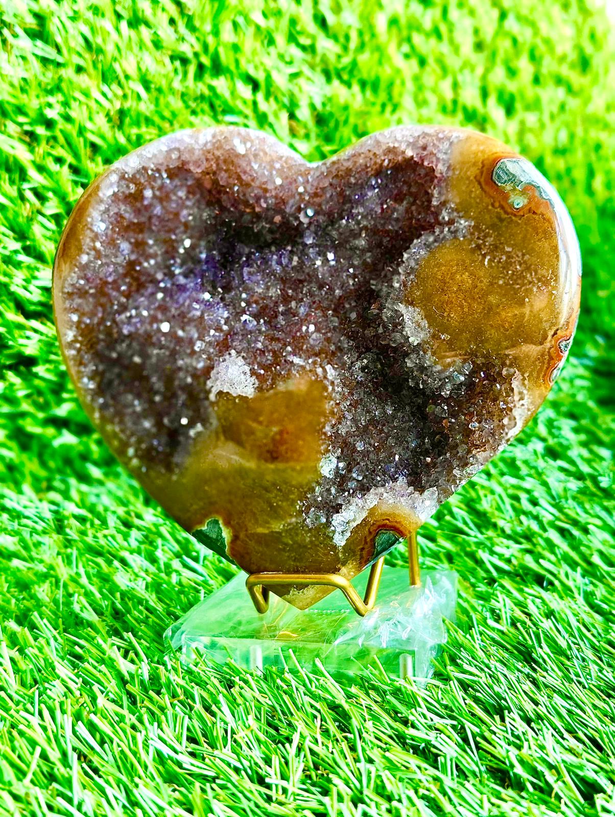 Amethyst Heart-Shaped Display Crystal
