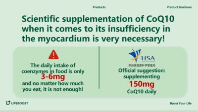 CoQ10 close-up label