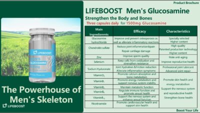 Lifeboost Men's Glucosamine bottle front