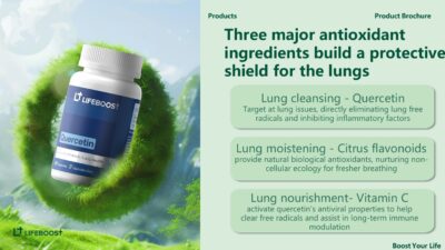 Lifeboost Quercetin capsules close-up