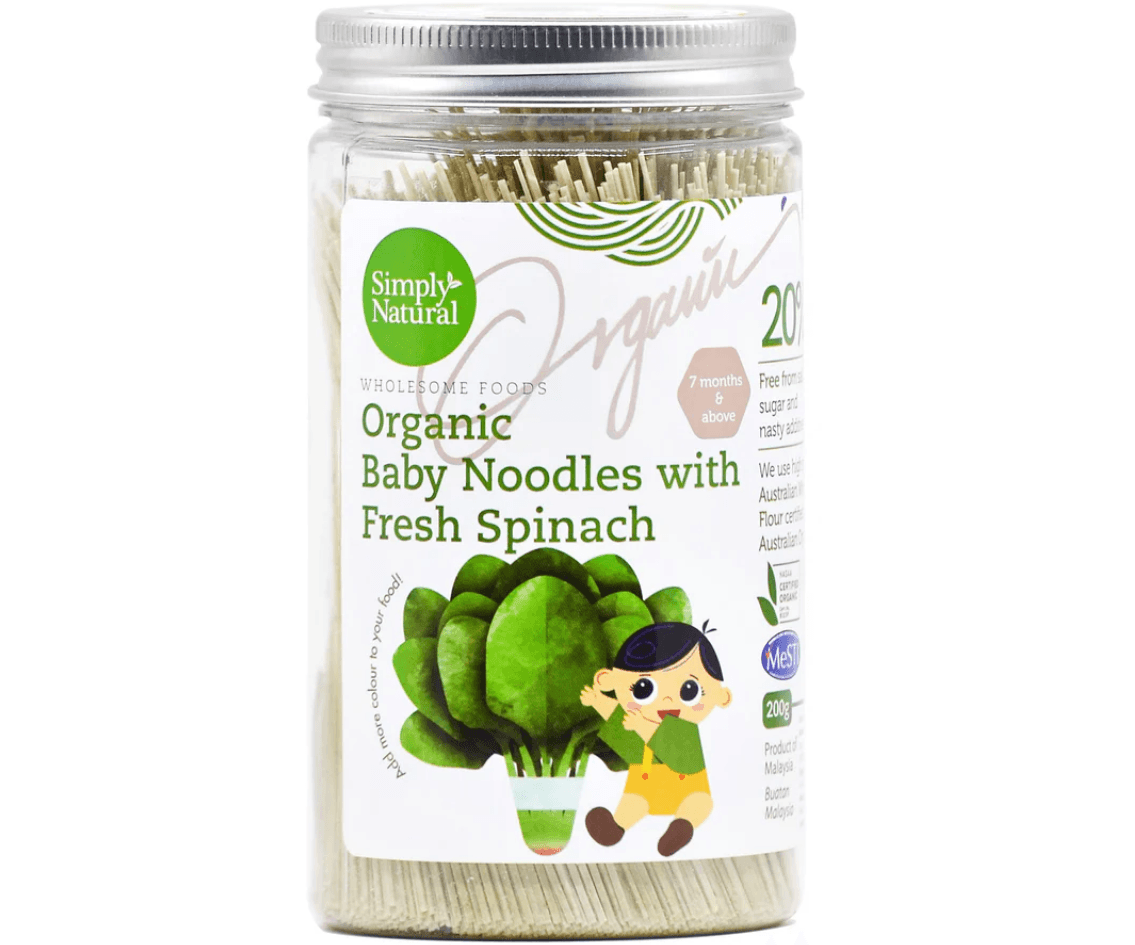 Simply Natural Organic Baby Thin Noodles with Fresh Spinach 200g Threeleaf Health Wellness Club ThreeLeaf Health Wellness Club