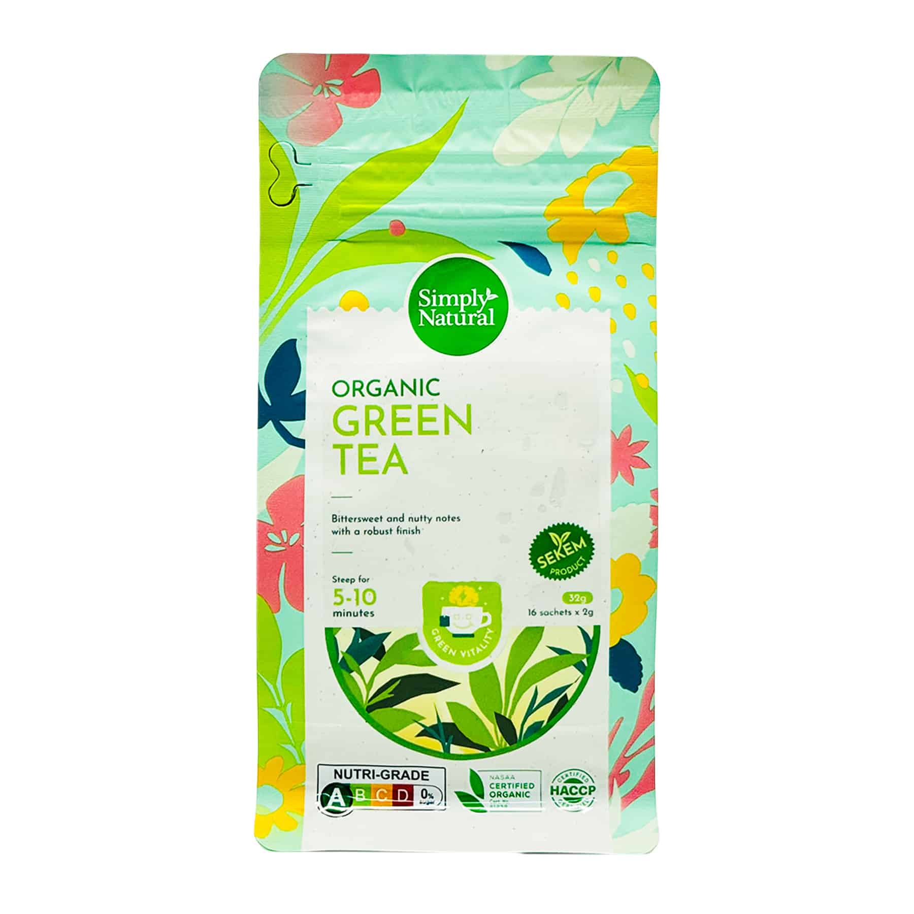 Simply Natural Organic Green Tea 16x2g Threeleaf Health Wellness Club ThreeLeaf Health Wellness Club