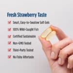 Nordic Naturals, DHA 500 mg – Strawberry, 180 sgls. – product label and package view 5