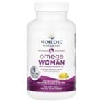 Nordic Naturals, Omega Woman 500 mg – Lemon, 120 sgls. – product label and package view 3
