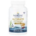 Nordic Naturals, Teen, Ultimate Omega 2X, Ages 12+, Strawberry, 60 Mini Soft Gels – product label and package view 3