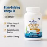Nordic Naturals, Teen, Ultimate Omega 2X, Ages 12+, Strawberry, 60 Mini Soft Gels – product label and package view 4