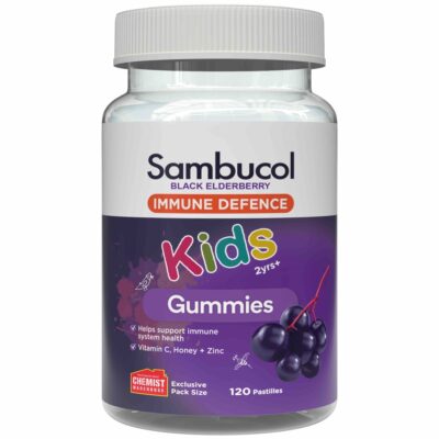 Sambucol Kids Immune Defence Gummies 120 gummies front pack