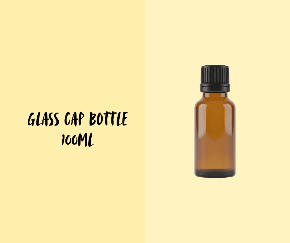 Glass Cap Bottle 100ml Threeleaf Health Wellness Club ThreeLeaf Health Wellness Club