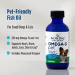 Nordic Naturals, Omega-3 Pet™, Cats and Small Breed Dogs, 2 fl oz (60 ml) – product label and package view 5