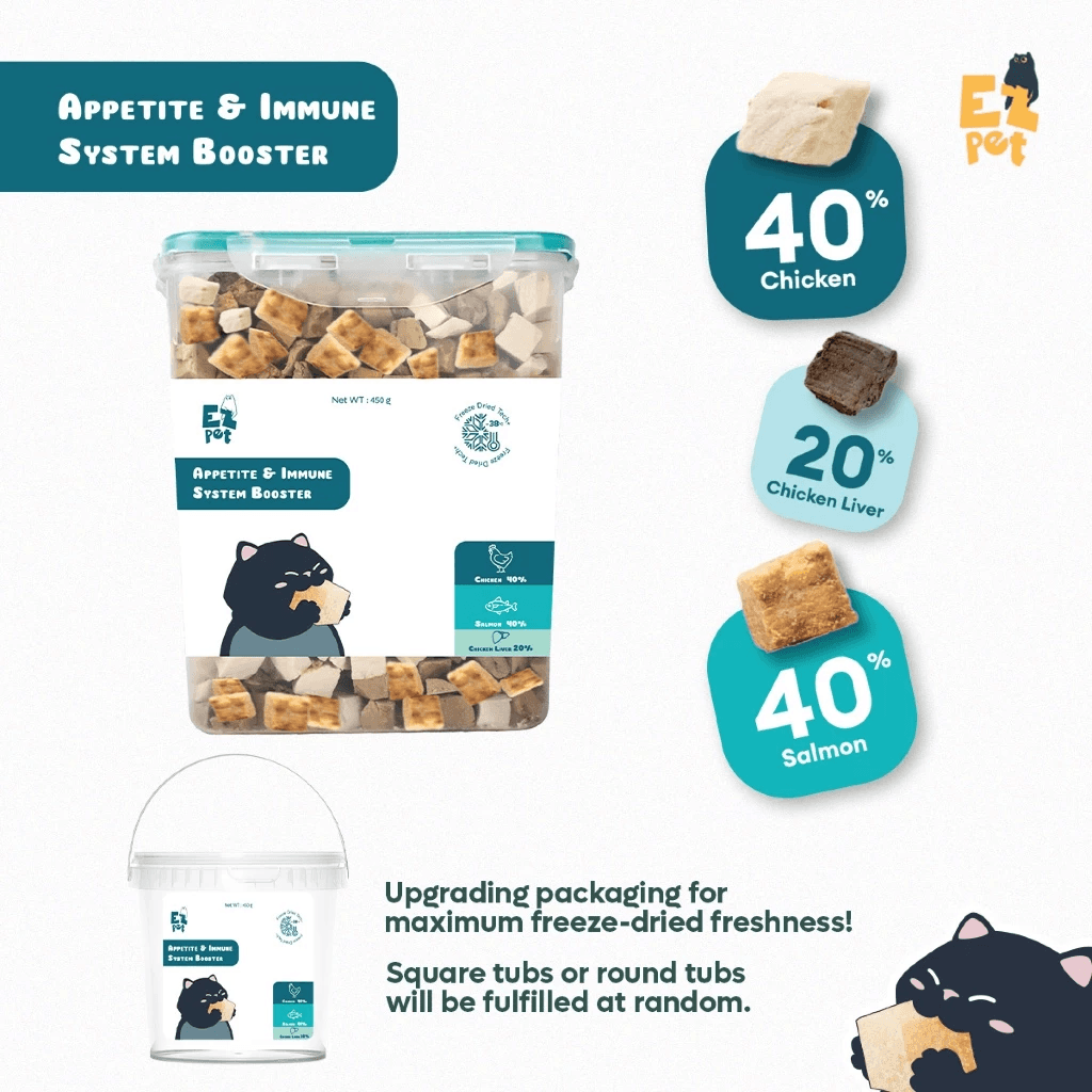 Ezpet Appetite Immune System Booster Freeze Dried Food 450g Threeleaf Health Wellness Club ThreeLeaf Health Wellness Club