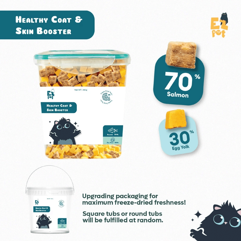 Ezpet Healty Caot Skin Booster Freeze Dried Food 450g Threeleaf Health Wellness Club ThreeLeaf Health Wellness Club