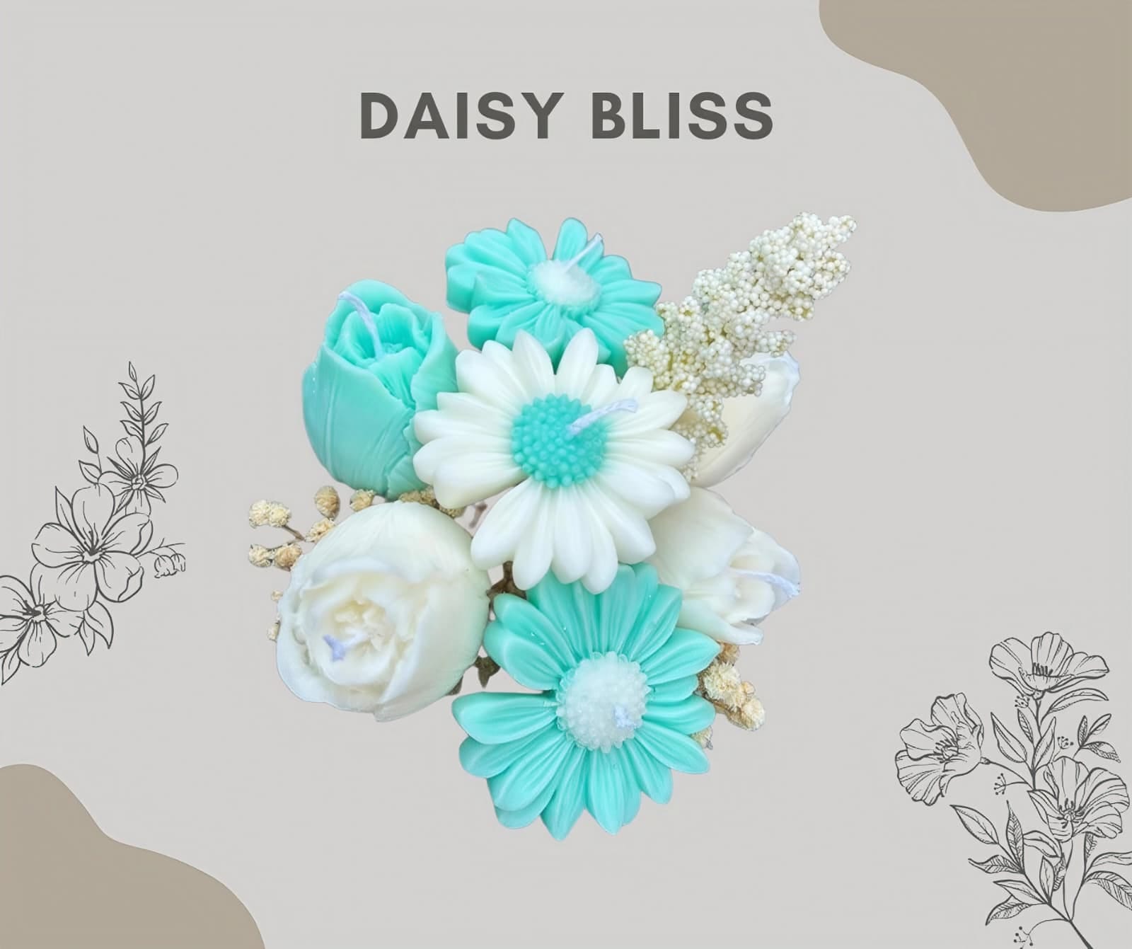 Daisy Bliss Candle Threeleaf Health Wellness Club ThreeLeaf Health Wellness Club