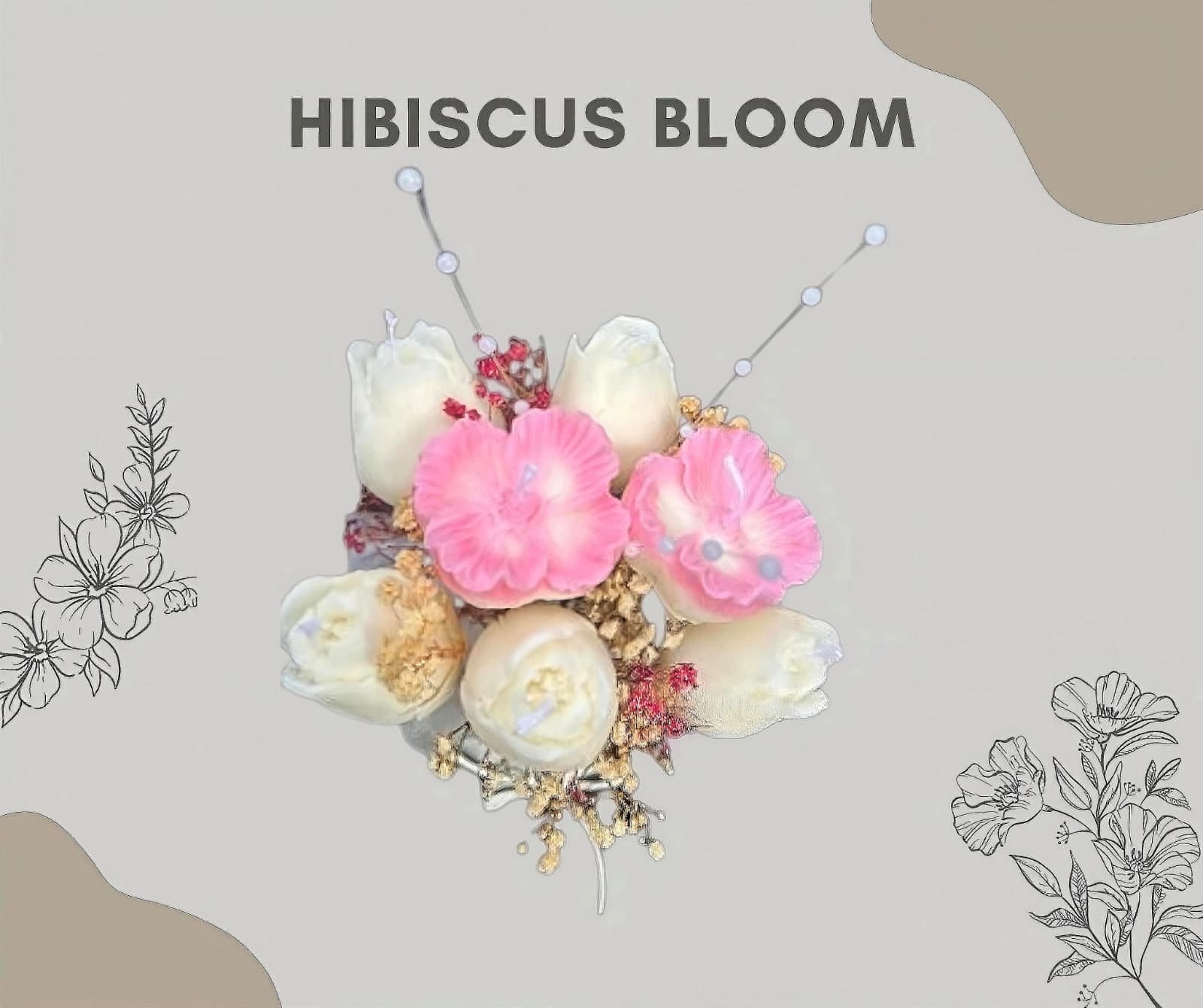 Hibiscus Bloom Candles Threeleaf Health Wellness Club ThreeLeaf Health Wellness Club
