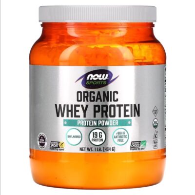 NOW Foods, Sports, Organic Whey Protein, Unflavored, 1 lb (454 g)