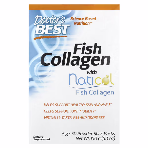 Doctors Best Fish Collagen with Naticol 5 G 30 Powder Stick Packs 53 Oz 150 G Threeleaf Health Wellness Club ThreeLeaf Health Wellness Club