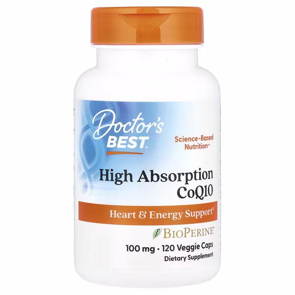 Doctors Best High Absorption Coq10 with Bioperine® 100 Mg 120 Veggie Caps Threeleaf Health Wellness Club ThreeLeaf Health Wellness Club