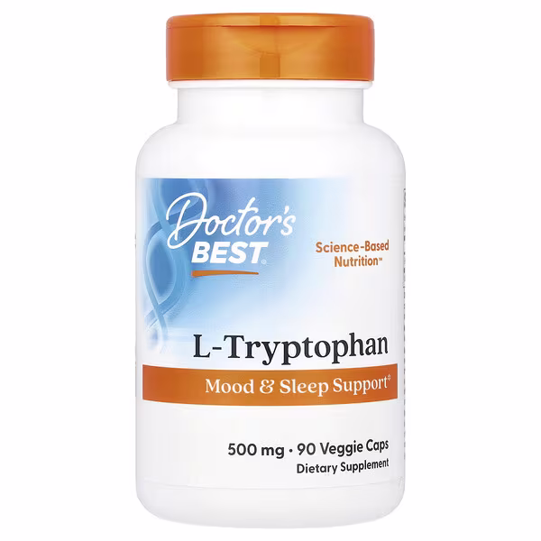 Doctors Best Ltryptophan 500 Mg 90 Veggie Caps Threeleaf Health Wellness Club ThreeLeaf Health Wellness Club