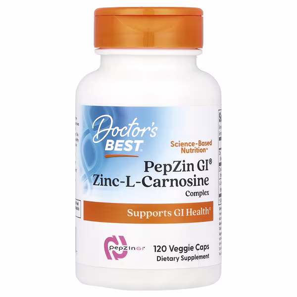 Doctors Best Pepzin Gi® Zinclcarnosine Complex 120 Veggie Caps Threeleaf Health Wellness Club ThreeLeaf Health Wellness Club
