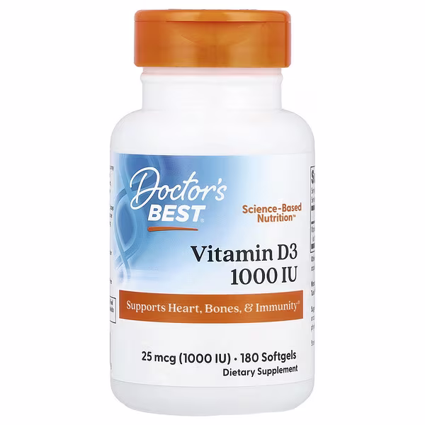 Doctors Best Vitamin D3 25 Mcg 1000 Iu 180 Softgels Threeleaf Health Wellness Club ThreeLeaf Health Wellness Club