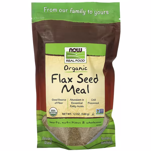 Now Foods Real Food Organic Flax Seed Meal 12 Oz 340 G Threeleaf Health Wellness Club ThreeLeaf Health Wellness Club