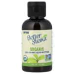 NOW BetterStevia Organic Extract Liquid, 60 ml. – product label and package view 1