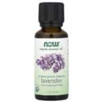NOW Foods, Organic Essential Oils, Lavender, 1 fl oz (30 ml) – product label and package view 1