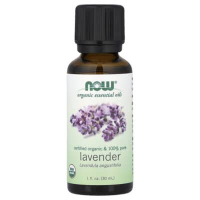 NOW Foods, Organic Essential Oils, Lavender, 1 fl oz (30 ml) – product label and package view 1
