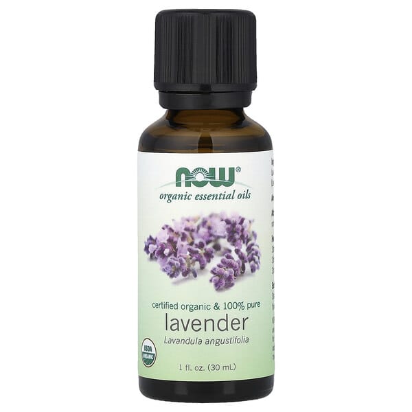 Now Foods Organic Essential Oils Lavender 1 Fl Oz 30 Ml Product View 1 - Threeleaf Wellness Club NOW Foods, Organic Essential Oils, Lavender, 1 fl oz (30 ml) – product label and package view 1