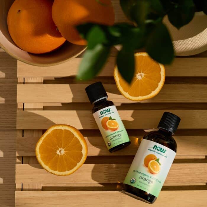 NOW Foods, Organic Essential Oils, Orange, 1 fl oz (30 ml) – product label and package view 6
