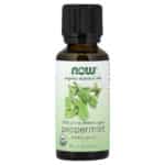 NOW Foods, Organic Essential Oils, Peppermint, 1 fl oz (30ml) – product label and package view 1