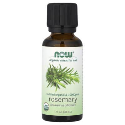 NOW Foods, Organic Essential Oils, Rosemary, 1 fl oz (30 ml) – product label and package view 1