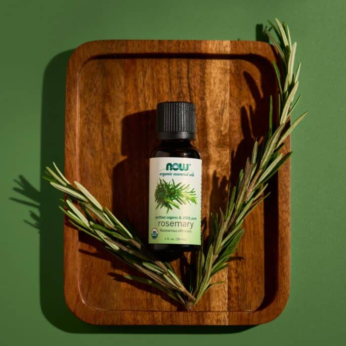 NOW Foods, Organic Essential Oils, Rosemary, 1 fl oz (30 ml) – product label and package view 6