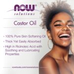 NOW Foods, Solutions, Castor Oil, 4 fl oz (118 ml) – product label and package view 3