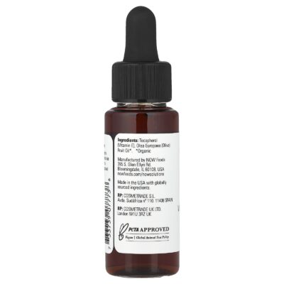 NOW Foods, Solutions, Vitamin E-Oil, 1 fl oz (30 ml) – product label and package view 2