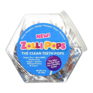 Zollipops The Clean Teeth Pops- Hexagon Variety Jar, 147g
