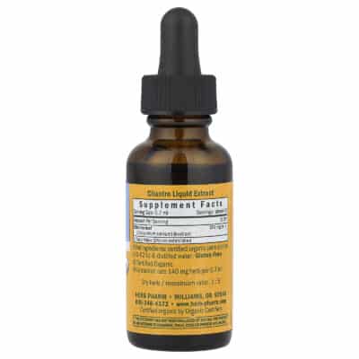Herb Pharm Cilantro Liquid Herbal Extract 30 ml supplement facts