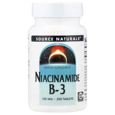 Source Naturals Niacinamide B-3 100 mg 250 tablets front