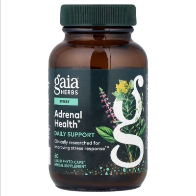 Gaia Herbs Adrenal Health Daily Support Liquid Phyto-Caps, 60 caps.
