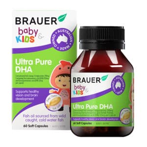 Brauer Baby & Kids Ultra Pure DHA , 60 Soft Capsules.