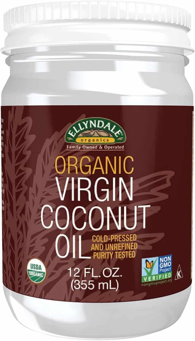 Ellyndale Foods Organic Virgin Coconut Oil Glass Jar 355 Ml - Threeleaf Health & Wellness Club