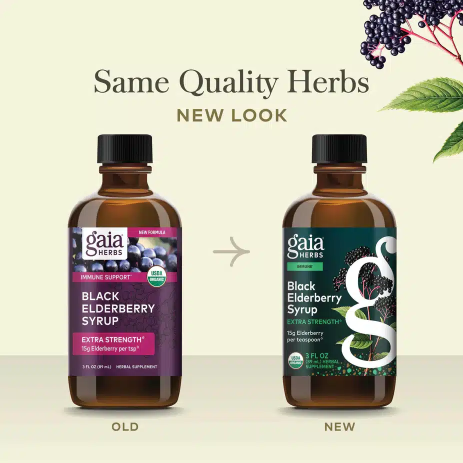 Gaia Herbs Black Elderberry Syrup Super Concentrated 160 Ml - Threeleaf Health & Wellness Club