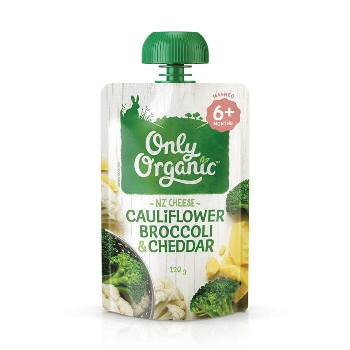 Only Organic Cauliflower Broccoli Cheddar 120g 6+ Months - Threeleaf Health & Wellness Club