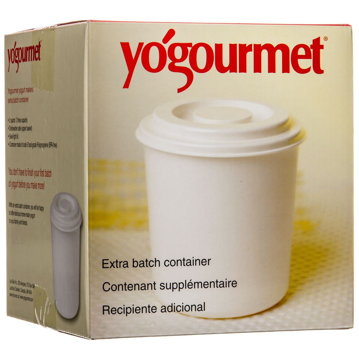 Yogourmet Yogurt Makers Extra Batch Container 2l - Threeleaf Health & Wellness Club