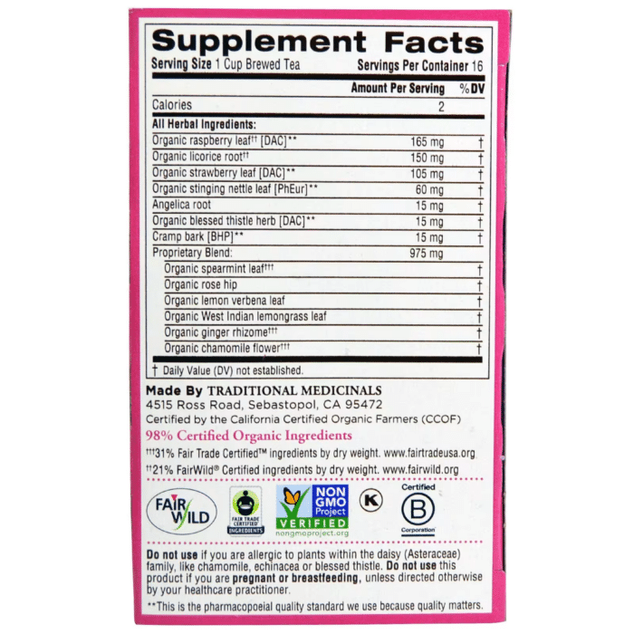 032917000118 - Traditional Medicinals Healthy Cycle, 16 bags - gallery image 2