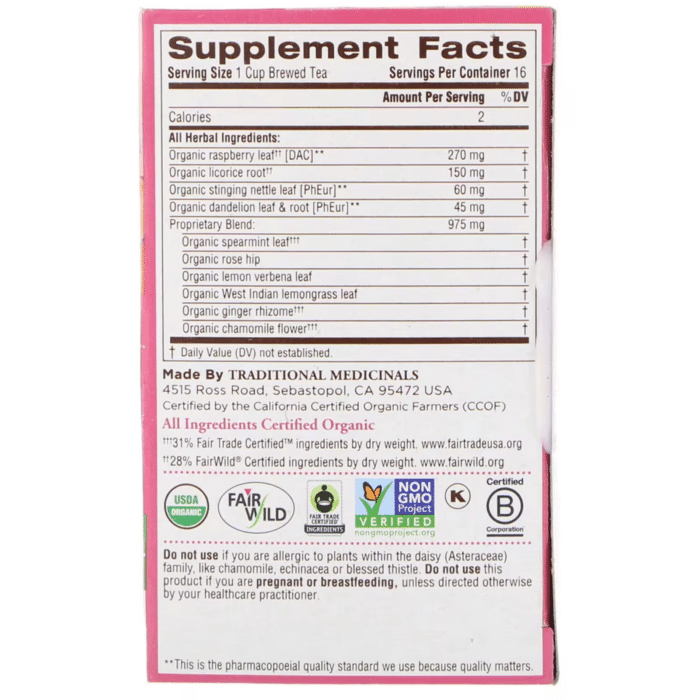 032917000118 - Traditional Medicinals Healthy Cycle, 16 bags - gallery image 4