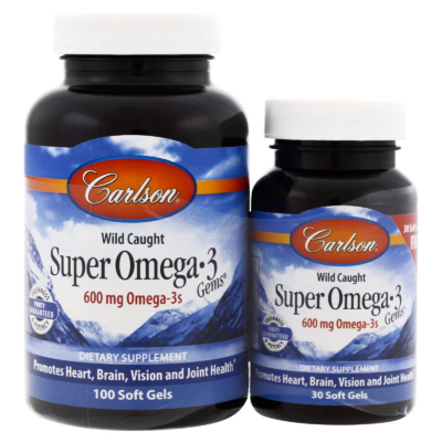 088395015243 - Carlson Super Omega-3 Gems, 100 sgls + Free 30 sgls.
