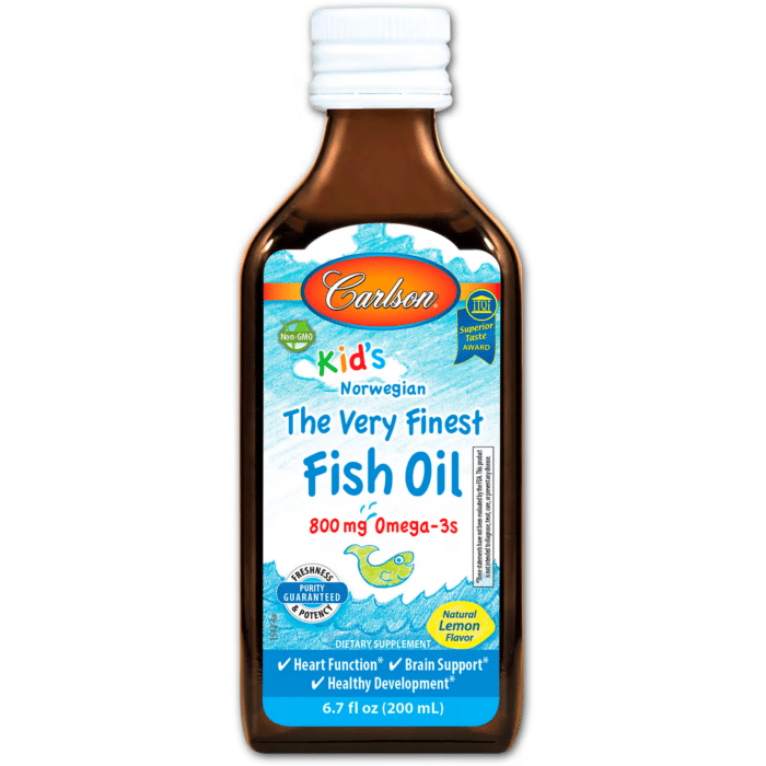 088395015434 - Carlson Kid's Norwegian The Very Finest Fish Oil-Lemon, 200 ml. - gallery image 3