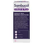 Sambucol Kids Cold and Flu Relief Liquid product information panel