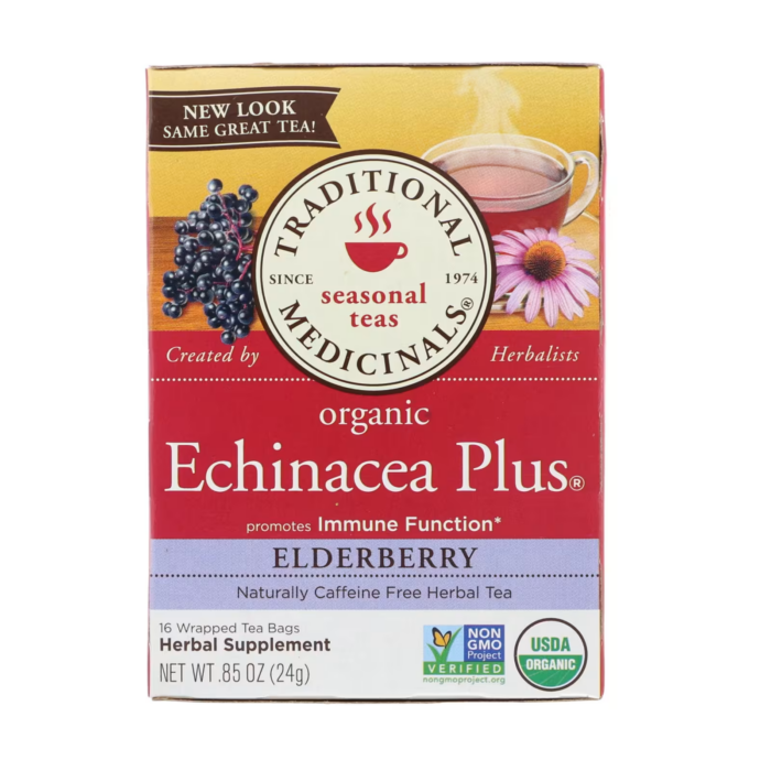 32917001542 - Traditional Medicinals Organic Echinacea Plus Elderberry Tea, 16 bags. - gallery image 5